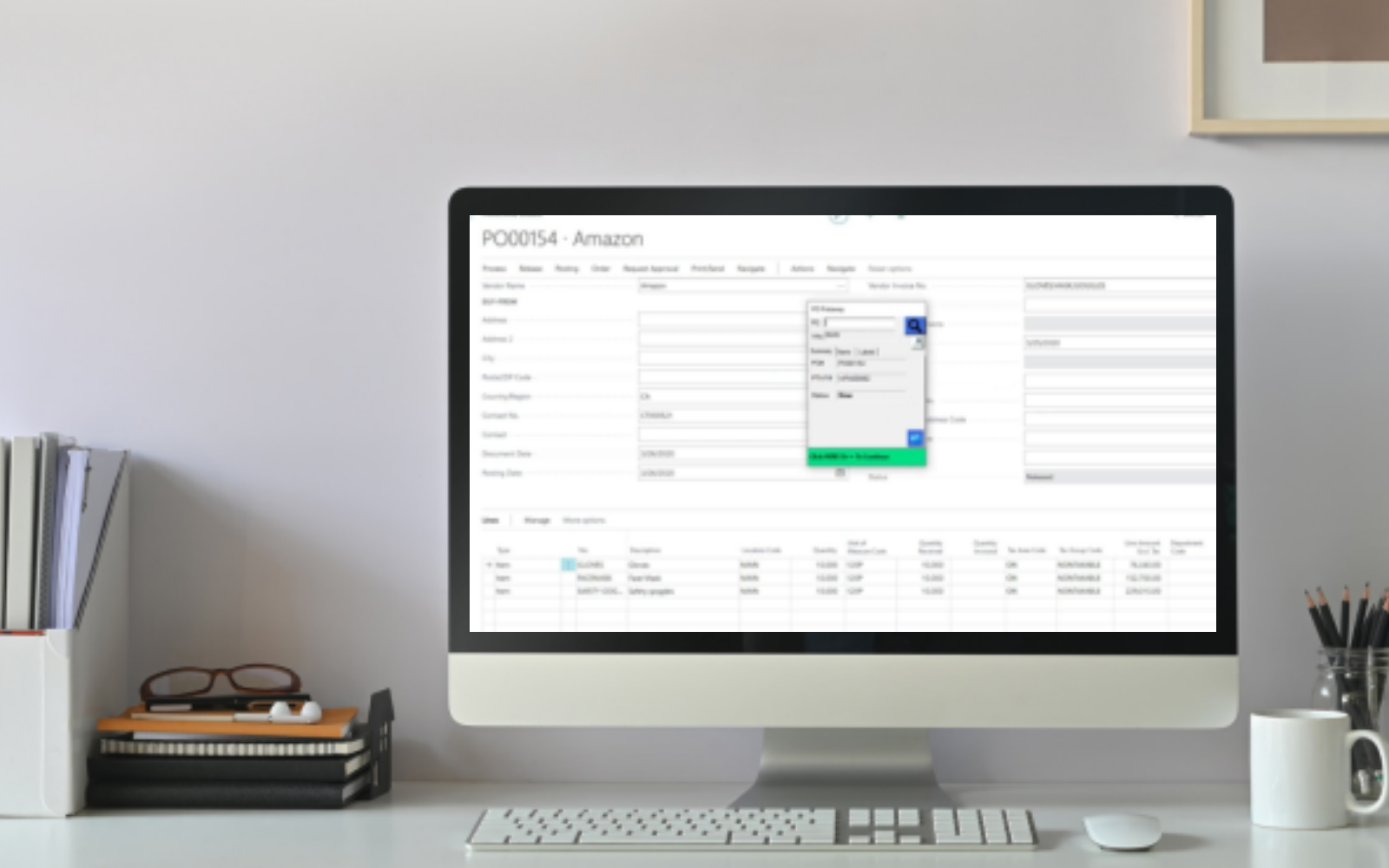 Image of computer on desk displaying the Sales and Operations Planning App